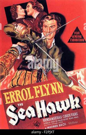 Sea Hawk, der (1940) - Film-Poster Stockfoto