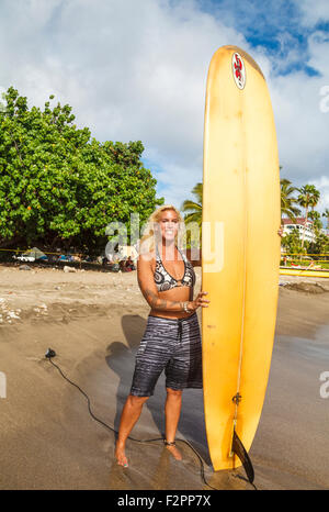 Surfer in Lahaina, Maui Stockfoto