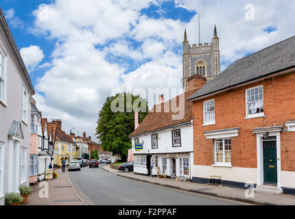 Der High Street in Dedham, 'Constable Country', Essex, England, UK Stockfoto