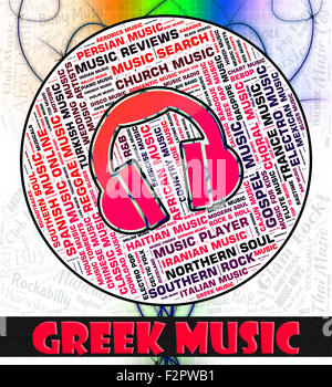 Griechische Musik mit Soundtracks und Musical Stockfoto