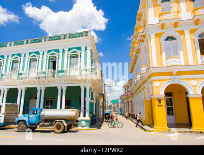 SANCTI SPÍRITUS, Kuba - 5. September 2015: Sancti Spiritus ist eine Gemeinde und Hauptstadt Stadt der Provinz Sancti Spiritus Stockfoto