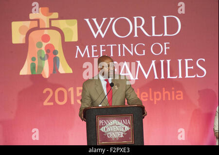 Philadelphia, Pennsylvania, USA. 22. Sep, 2015. Philadelphia-Bürgermeister MICHAEL NUTTER, bei der Eröffnungsfeier das Welttreffen der Familien in an der Philadelphia Convention Center Kredit: Ricky Fitchett/ZUMA Draht/Alamy Live News Stockfoto