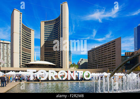 Toronto Kanada, Nathan Phillips Square Stockfoto