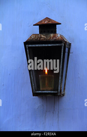 Candle-light im Mattanchery Synagoge Stockfoto