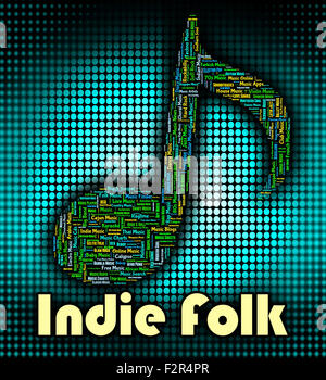 Indie Folk Angabe Tonspur und Melodie Stockfoto