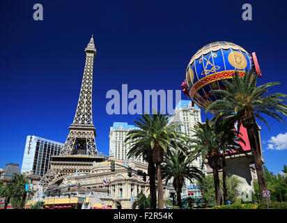 Las Vegas, Hotel Paris am Las Vegas Boulevard (Strip). Stockfoto