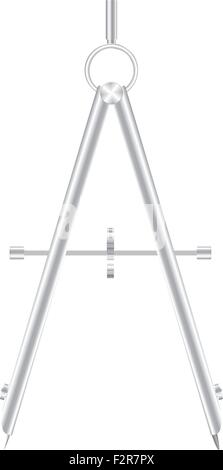 Zeichnen Kompass auf weißem Hintergrund. Vektor-Illustration. Stock Vektor