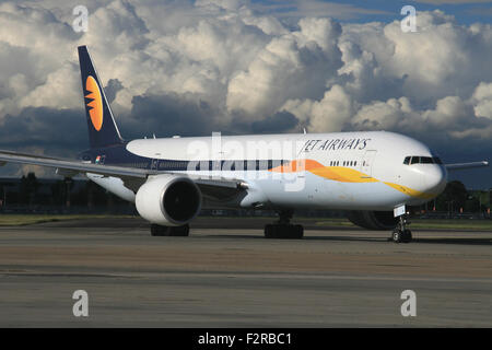 JET AIRWAYS 777 INDIEN Stockfoto