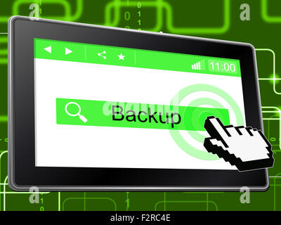 Online-Backup Bedeutung World Wide Web und Datenarchivierung Stockfoto