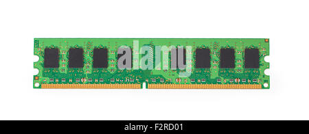 DDR2-Speicher-Modul isoliert auf weißem Hintergrund Stockfoto