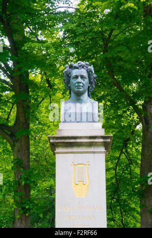 Carl Michael Bellman, Nationaldichter der Schweden, Insel Djurgården, Stockholm, Schweden Stockfoto