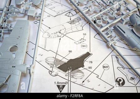 Airfix Maßstab 1: 72 Supermarine Spitfire Mk1a Flugmodelle Stockfoto