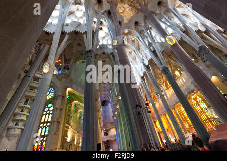 Sagrada Familia in Barcelona Spanien Stockfoto