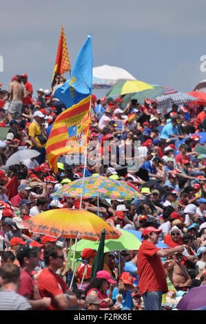 Zuschauer beim spanischen Grand Prix Stockfoto