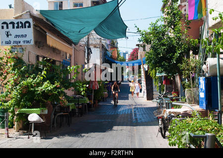 Ein Sommertag in Kerem Hateimanim, jemenitischen Viertel, Tel Aviv Yafo, Israel Stockfoto