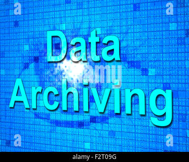 Datenarchivierung Vertretung Katalogisierung Archiv und Backup Stockfoto