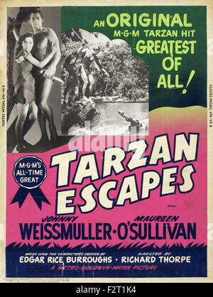 Tarzan Escapes - Filmplakat Stockfoto