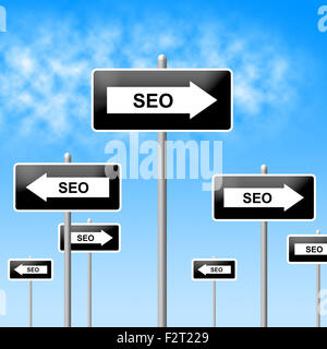 SEO-Schild World Wide Web und Website Stockfoto