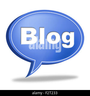 Blog-Nachricht darstellt, World Wide Web und Netzwerk-Weblog Stockfoto