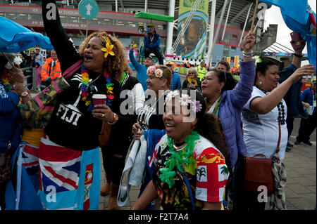 Cardiff, Wales, UK. 23. September 2015. Wales, Australiaversus Fuji in Cardiff Millennium Stadium während der WM. Bildnachweis: roger tiley/Alamy Live-Nachrichten Stockfoto