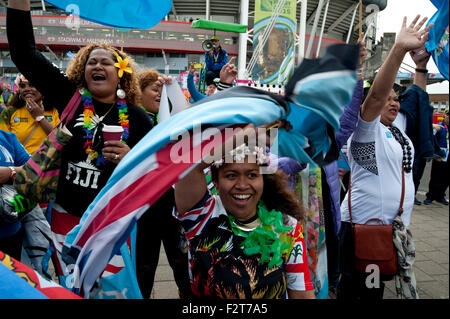 Cardiff, Wales, UK. 23. September 2015. Australien gegen Fuji in Cardiff Millennium Stadium während der WM. Bildnachweis: roger tiley/Alamy Live-Nachrichten Stockfoto