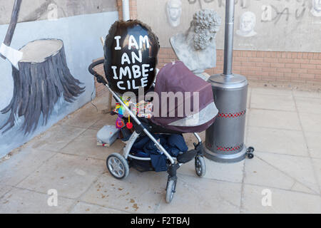 Dismaland: Verblüffung Park. Weston-super-Mare. Stockfoto