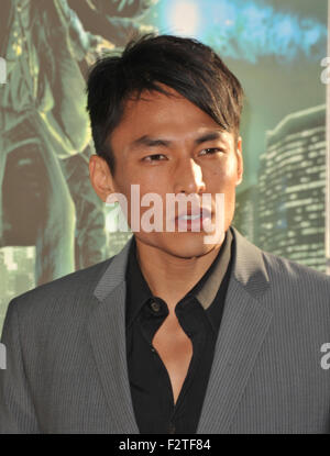 BURBANK, CA - 12. Juli 2010: Gregory Woo an ein screening für seinen neuen Film "Der Zauberlehrling" in den Walt Disney Studios nutzen. Stockfoto