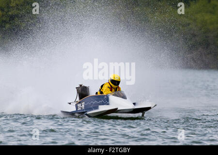 Powerboat racing bei Eastwood See, Dayton, Ohio Stockfoto