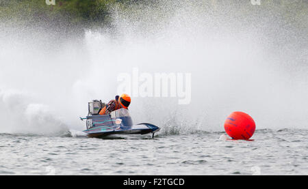 Powerboat racing bei Eastwood See, Dayton, Ohio Stockfoto