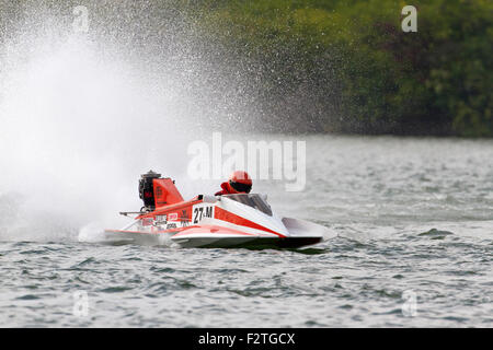 Powerboat racing bei Eastwood See, Dayton, Ohio Stockfoto