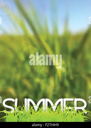 Abstrakt Grün verschwommen Sommer Hintergrund. Vektor-design Stock Vektor