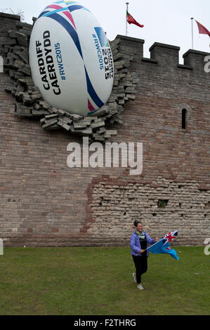 Cardiff, Wales, UK. 23. September 2015. Wales, Australien gegen Fuji in Cardiff Millennium Stadium während der WM. Bildnachweis: roger tiley/Alamy Live-Nachrichten Stockfoto