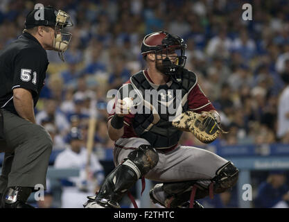Los Angeles, Kalifornien, Vereinigte Staaten von Amerika, USA. 23. Sep, 2015. Jarrod Saltalamacchia #8 Thromboembolieprophylaxe während des Spiels gegen die Los Angeles Dodgers im Dodger Stadium am 23. September 2015 in Los Angeles, California.ARMANDO ARORIZO Credit: Armando Arorizo/Prensa Internacional/ZUMA Draht/Alamy Live News Stockfoto