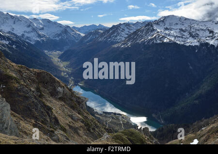 Der Ossau-Tal von oben Stockfoto