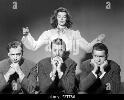 PHILADELPHIA STORY 1940 MGM film mit Katherine Hepburn und von links: John Howard, Cary Grant, James Stewart. Stockfoto