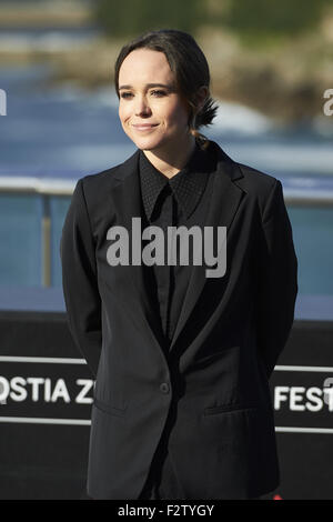 San Sebastian, Baskenland, Spanien. 24. Sep, 2015. Ellen Page posieren für "Freeheld" Fototermin während 63. San Sebastian International Film Festival im Aquarium am 24. September in San Sebastian Credit: Jack Abuin/ZUMA Draht/Alamy Live News Stockfoto