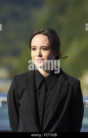 San Sebastian, Baskenland, Spanien. 24. Sep, 2015. Ellen Page posieren für "Freeheld" Fototermin während 63. San Sebastian International Film Festival im Aquarium am 24. September in San Sebastian Credit: Jack Abuin/ZUMA Draht/Alamy Live News Stockfoto