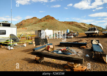 Exploration gewinnenlager - Australien Stockfoto