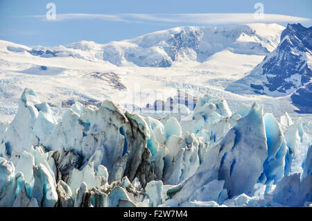 Seitenansicht der Perito Moreno Gletscher in Patagonien, Argentinien Stockfoto