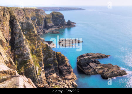 Süd-Stack, Holy Island, Anglesey, Wales, Vereinigtes Königreich Stockfoto