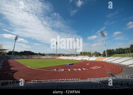 Don Valley Stadium ist ein Stadion in Sheffield, England. Benannt nach dem Fluss Don, mündet in der Nähe. Stockfoto