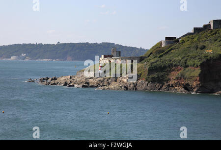 Fort Bovisand am Rande des Plymouth sound devon Stockfoto