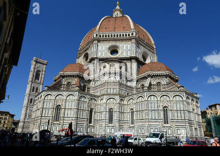 Kathedrale von Florenz (der Dom) befindet sich auf der Piazza del Duomo, Florenz, Toskana, Italien. Stockfoto