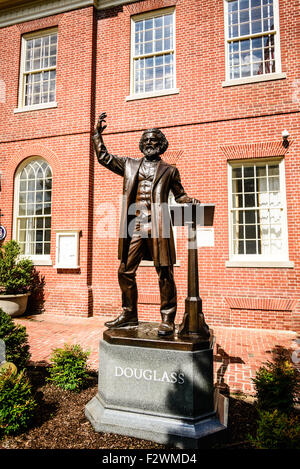 Frederick Douglas Statue, Talbot County Courthouse, 11 Nord Washington Street, Easton, Maryland Stockfoto