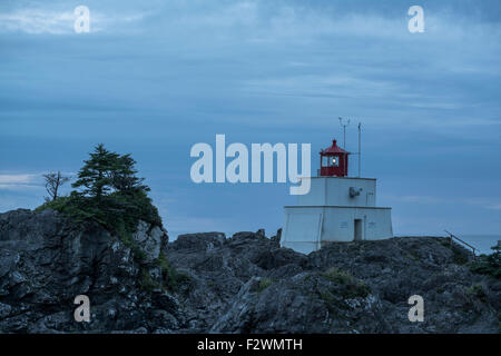 Amphitrite Lighthouse in Ucluelet, Britisch-Kolumbien, Kanada Stockfoto