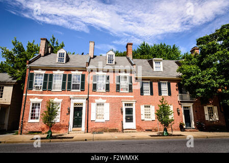 Föderalen Stil Reihenhaus, 105-109 South Washington Street, Easton, Maryland Stockfoto