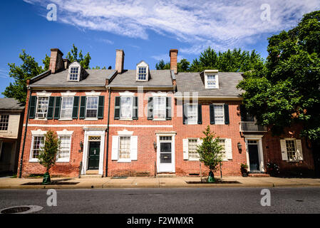 Föderalen Stil Stadthäuser, 105-109 South Washington Street, Easton, Maryland Stockfoto