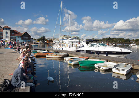 Lymington Quay, Lymington Hafen, Lymington, market Town, Hampshire, England, Großbritannien Stockfoto