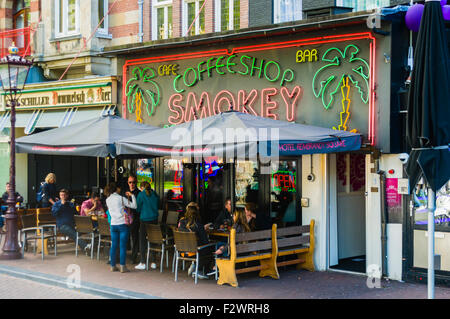 Coffeeshop Smokey, Rembrandtplein, Amsterdam Stockfoto
