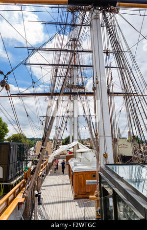 Das Deck der Cutty Sark, Greenwich, London, England, UK Stockfoto